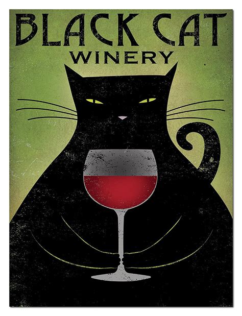 Black Cat Winery Red Wine Print By Ryan Fowler One 12x16in Paper