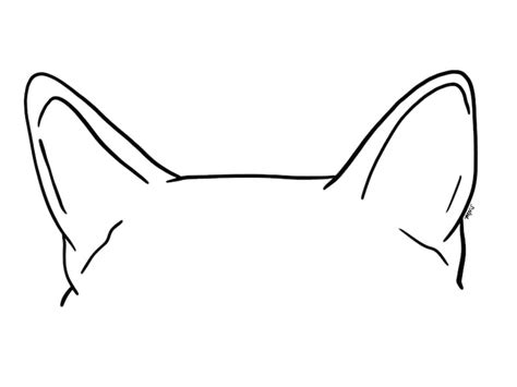 Pet Ear Outline Drawing Dog Ear Drawing Cat Ear Drawing
