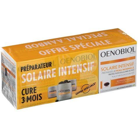 Oenobiol Solaire Intensif Préparateur Peau Normale 3x30 Pcs Redcare