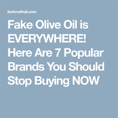 Fake Olive Oil Is EVERYWHERE Here Are Popular Brands You Should Stop Buying NOW Extra Virgin