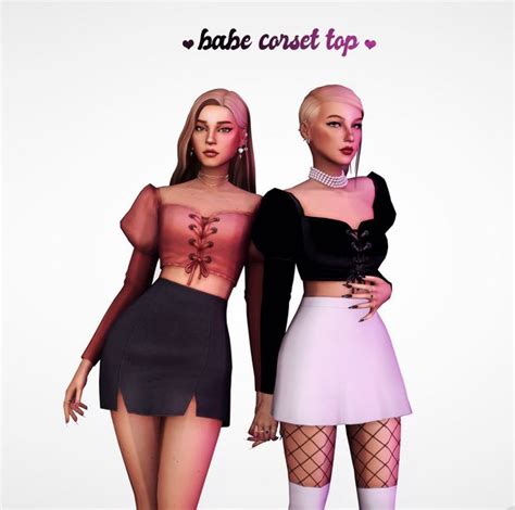 Babe Corset Top Aretha On Patreon In 2021 Sims 4 Dresses Sims 4