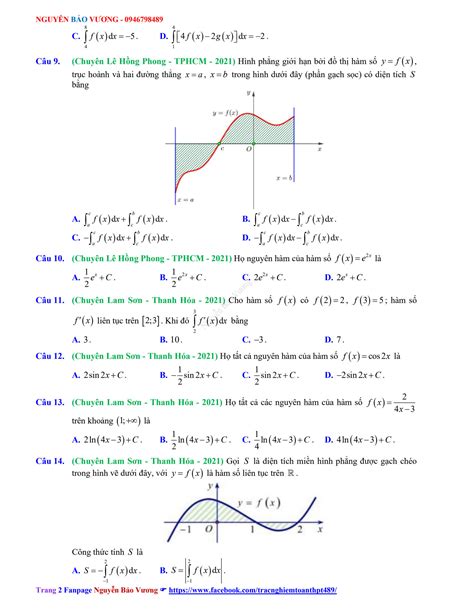 SOLUTION Tong On Tap Tn Thpt 2021 Mon Toan Nguyen Ham Tich Phan Va Ung