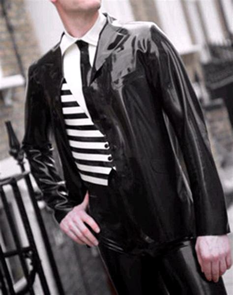 Handsome Black Latex Mens Jacket Fetish Rubber Coat Gummi 04mm With Long Sleeves Plus Size Hot