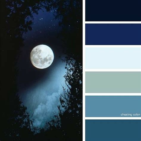 Night Sky With Full Moon Color Palette Design Color Schemes Color