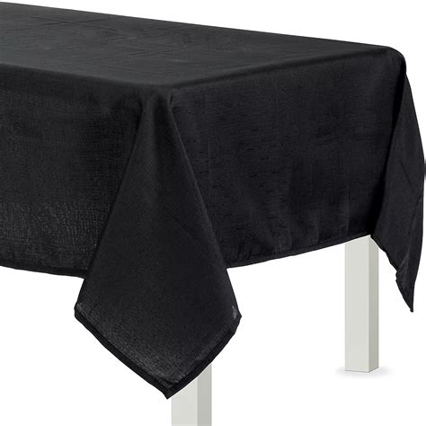 Black Fabric Tablecloth 60in X 84in Party City