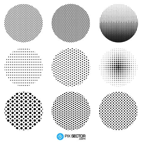 Radial Halftone Circle Dot Pattern Vector Art Pixsector