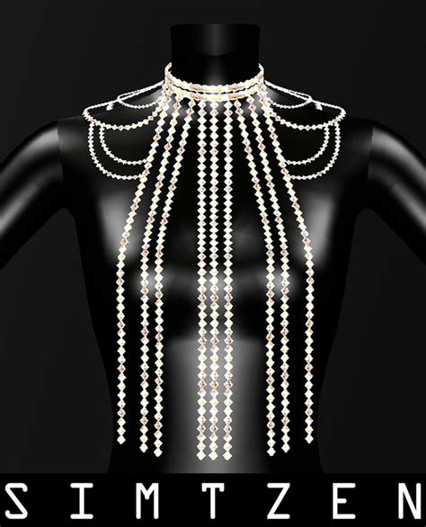 Sims 4 Cc Download Rhinestones Body Chain Accessory 02 2021 심즈 헤어