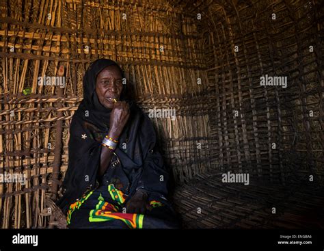 Borana Tribe Woman Inside A Hut Marsabit District Marsabit Kenya