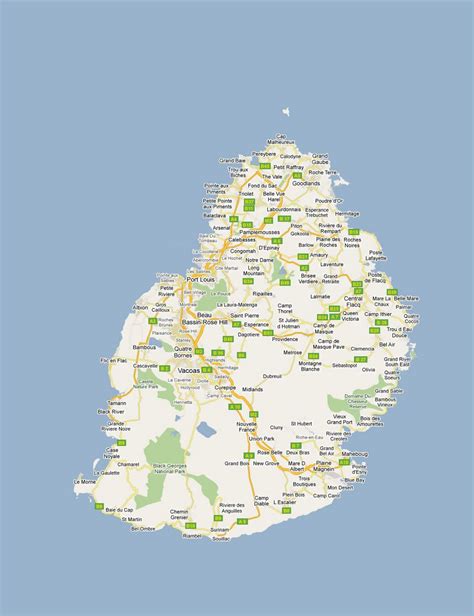 Mauritius Road Wall Map By Graphiogre Mapsales