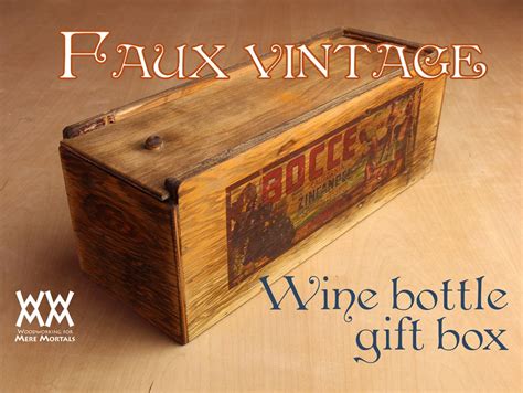 Maybe you would like to learn more about one of these? Rustic wine bottle gift box. Easy to make. Free plans and ...
