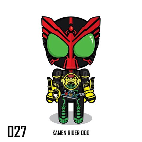 Kamen Rider Ooo Kamenrider Tokusatsu Illustration Vectorart Chibi Cute Cartoon Kamen