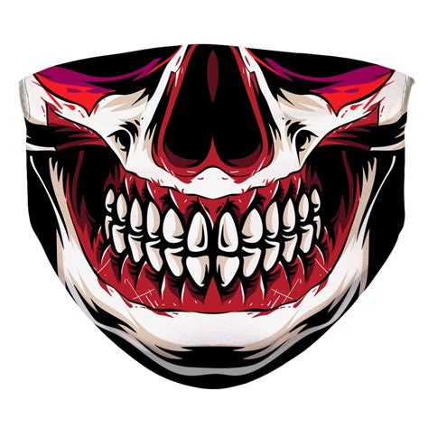 Evil Horror Clown Skull Skeleton Joker Buffon Etsy Uk