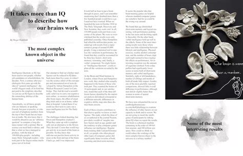 Science Magazine Editorial Image Layout And Typography Created By