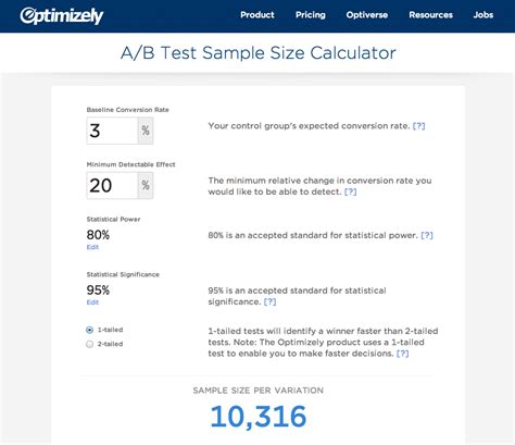 This sample size calculator is presented as a public service of creative research systems survey software. Design Process of Optimizely's Sample Size Calculator by ...
