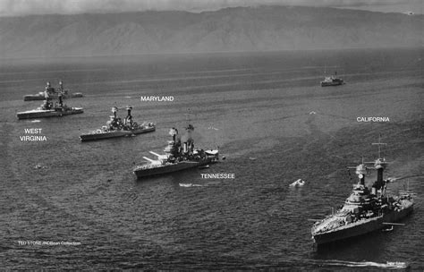 Battleships Of The Us Pacific Fleet Shortly Before Ww2 Most Of Those