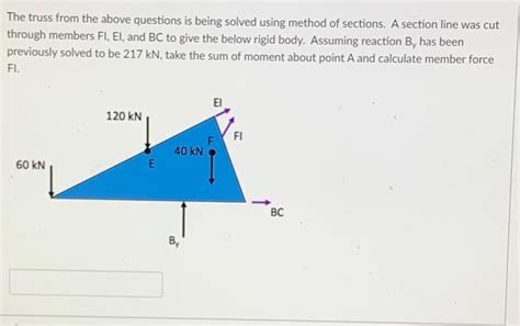 Solved The Truss From The Above Questions Is Being Solved