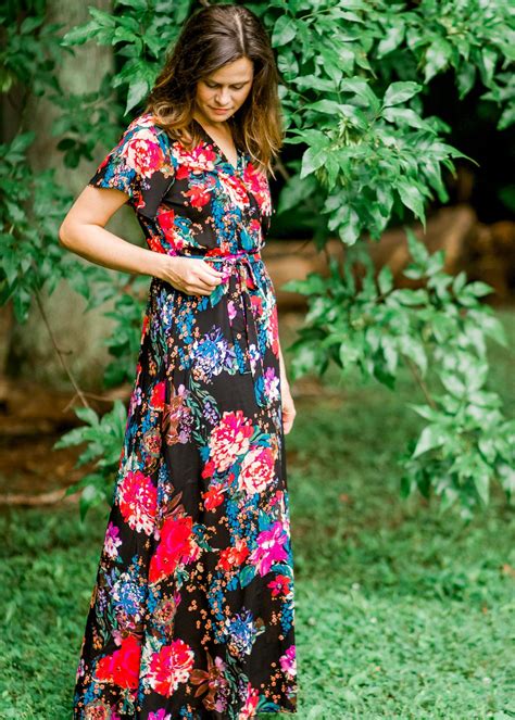 The Perfect Summer Maxi Dress That Goes Straight Into Fall This Faux Wrap Dress Is Easy And