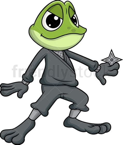 Ninja Frog Cartoon Vector Clipart Friendlystock