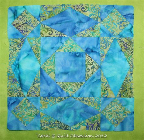 Storm At Sea Block With Batiks By Cathi At Quilt Obsession Fabric