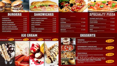 Fast Food Restaurant Menus Signmenu Digital Signage Menu Board For
