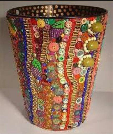 I Love This Wastebasket Could Be Done On A Smaller Version As A Vase