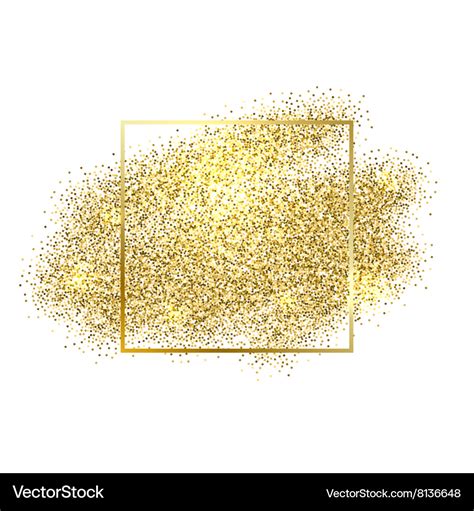 Gold Sparkles On White Background Glitter Vector Image