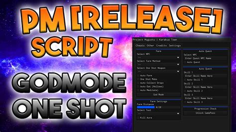 Release Project Mugetsu Script Roblox God Mode One Shot Mobs Youtube