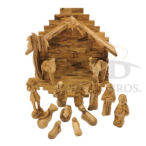 Olive Wood Nativity Set Owns 0026 Nissan Brothers The Holy Land