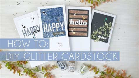 How To Diy Glitter Cardstock Youtube