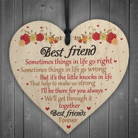 Best Friends Forever Friendship Hanging Heart Special Love T Bff Sign Present 5060585004119