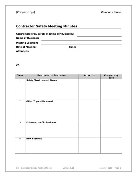 10 Meeting Note Taking Template Template Monster