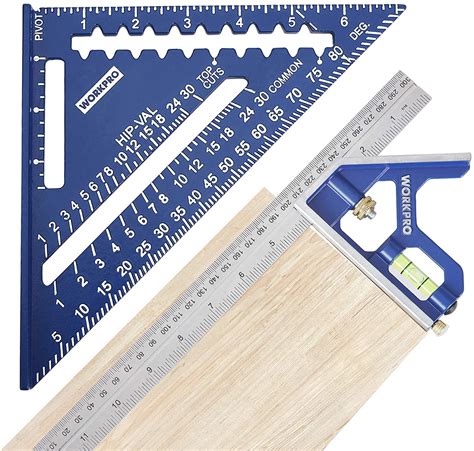 Workpro Rafter Square And Combination Square Tool Set 7 In Aluminum