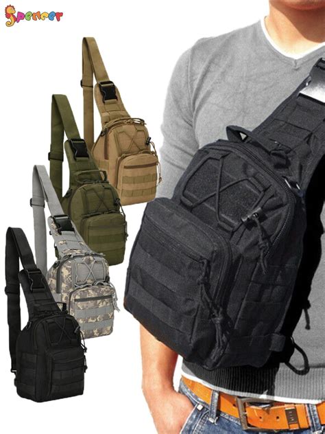 Men Tactical Chest Bag Backpack Mens Molle Crossbody Sling Messenger