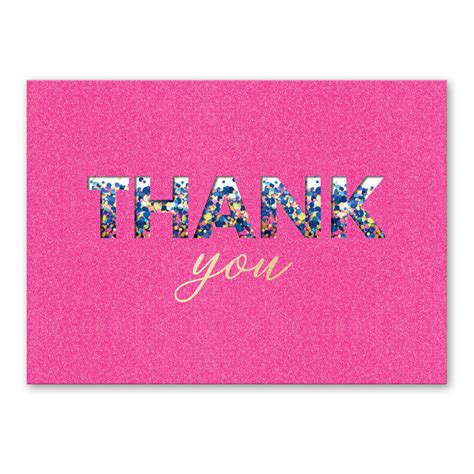 Pink Shaker Thank You Greeting Card Lady Jayne