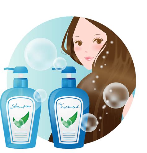 Woman With Shampoo And Conditioner Clipart Free Download Transparent