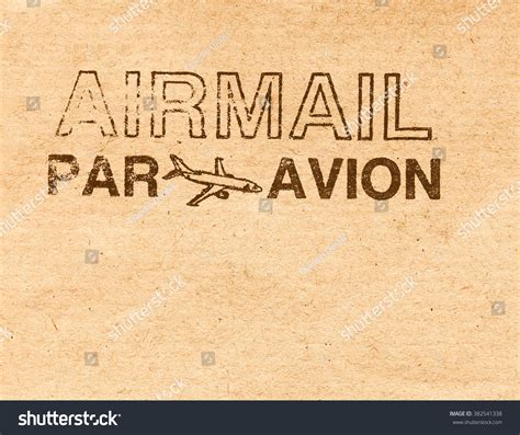 Letter Envelope Airmail Par Avion Label Stock Photo 382541338