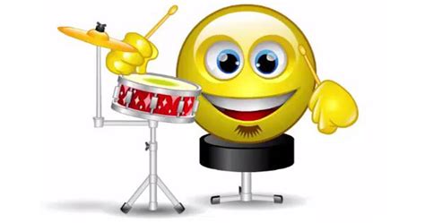 Drummer Animated Smiley Smiley Emoticon Funny Emoji
