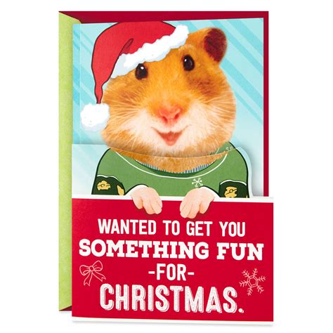 Ticklish Hamster Christmas Card With Sound And Motion Greeting Cards