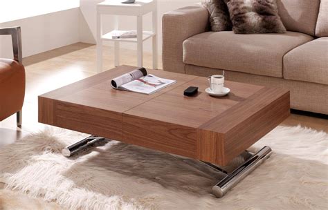 Mesa de centro convertible en mesa de comedor rectangular madera. Mesa de centro transformable Melisa - Dismobel