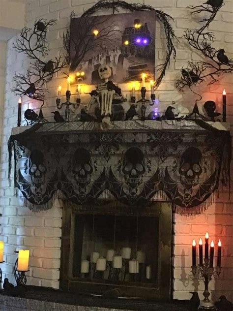 Pin By Daily Doses Of Horror And Hallow On Halloweenmantelfireplace