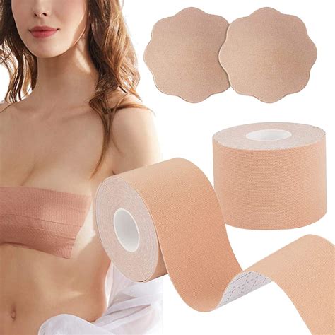 Amazon Breast Lift Tape For Large Breasts Packs Kinesiology Recovery Tapes Breathable