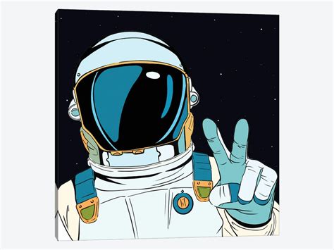 Astronaut Pop Canvas Art Print By Art Mirano Icanvas