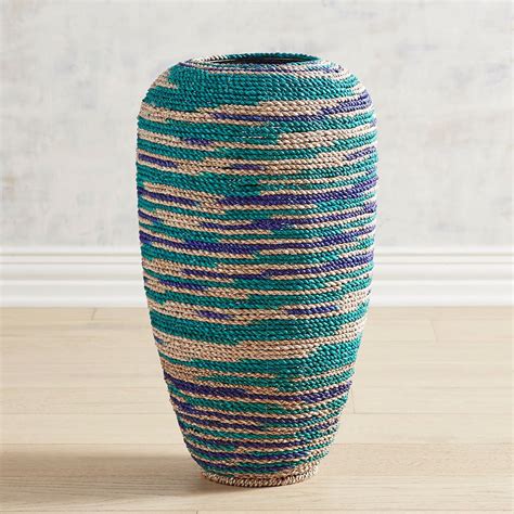 Ikat Woven Seagrass Floor Vase Pier 1 Imports Floor Vase Vases