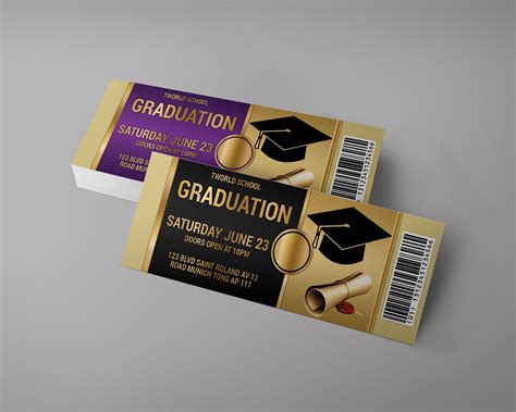 Graduation Ticket Design | TWorldDesigns | Download Now