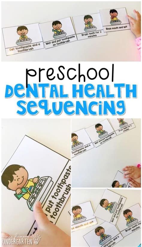 the dental health sequence worksheet for preschool