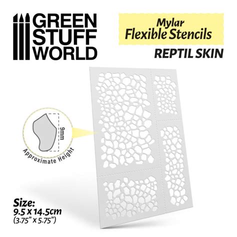 Flexible Stencils Reptile Skin 9mm Aprox Airbrushstudio