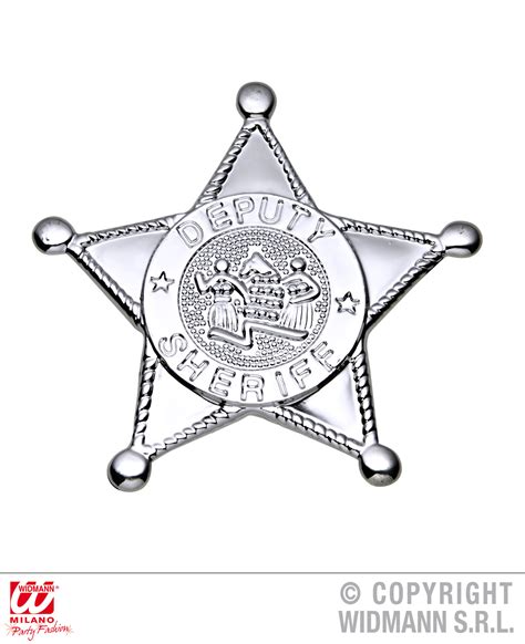 Silbriger Stern vom Sheriff - Sheriff Stern | Scherzwelt