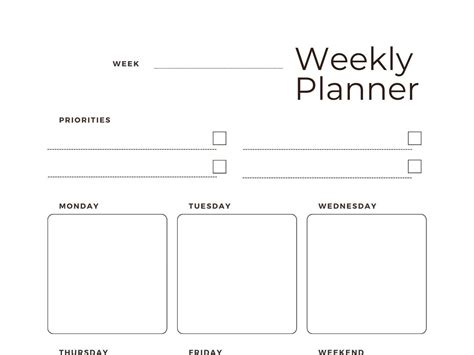 A4 Weekly Planner Template — University Librarian