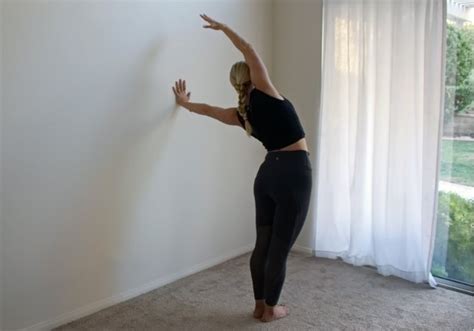 Side Bend 30 Seconds Per Side Wall Stretches To Relieve Back Pain