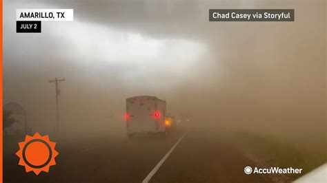 Texas Dust Storm Stops Traffic Accuweather Youtube